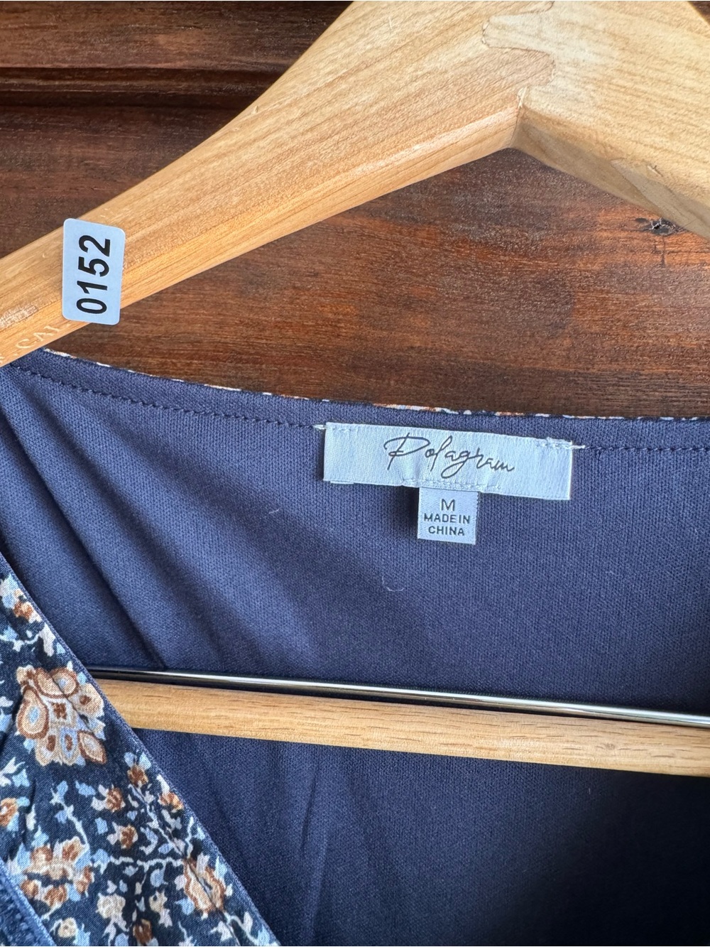 Polagram patterned maxi tiered dress in navy - Picture 2 of 9